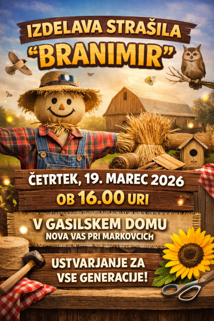 Ustvarjalna delavnica - izdelava strašila Branimir